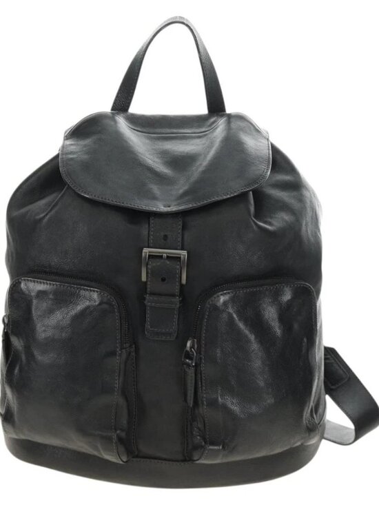 PRADA Backpack Leather Black VZ0053 Auth am11989V main image 9